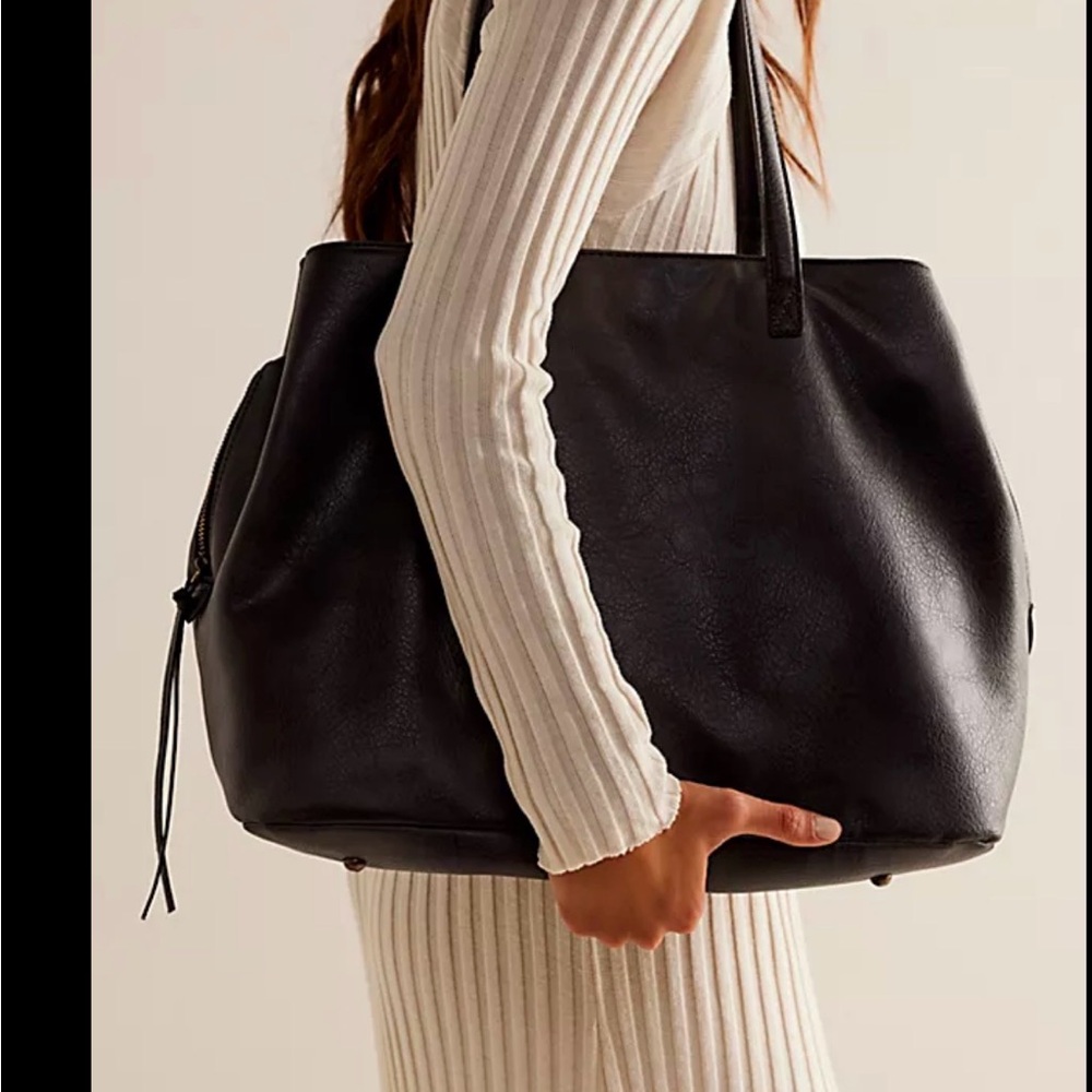 Free People Black Tote Bag